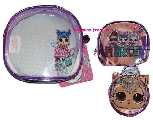 LOL 3 Piece Set Makeup Bag Coin Purse 
