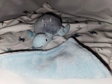 Just One You Carters Sea Turtle Shells Crab Teal White Security Blanket Lovey