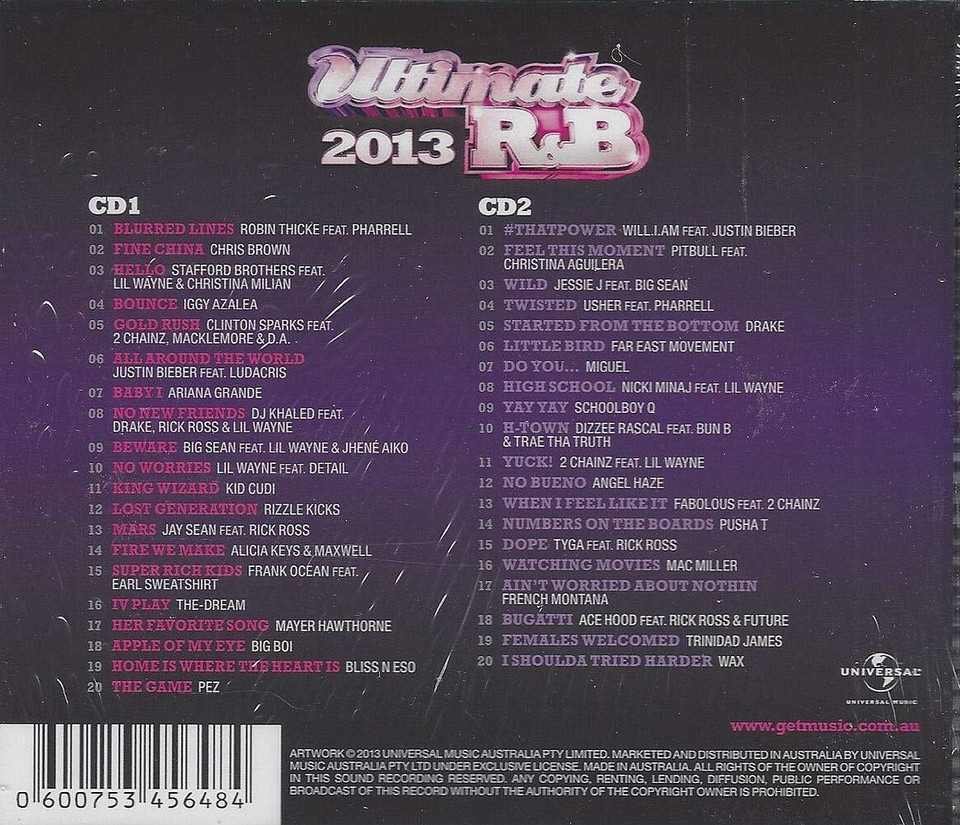 VARIOUS ARTISTS VARIOUS ARTISTS Ultimate R&B 2013 (2 CD) (CD) eBay