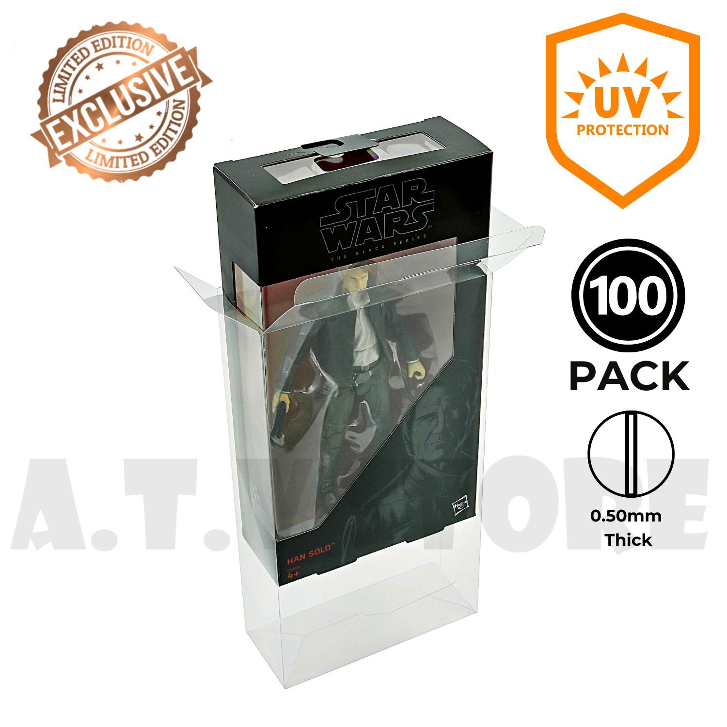 ATV P rotectors / Cases For Hasbro The black Series Packs of (10-100)