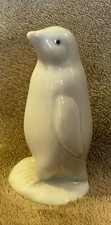penguin porcelain figurine white 3" x 1"
