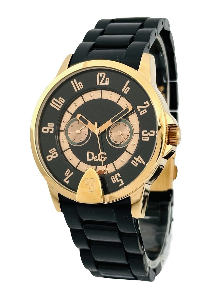 D&G Dolce & Gabbana Watch Strap, DW0627 , Black Hard Plastic Links