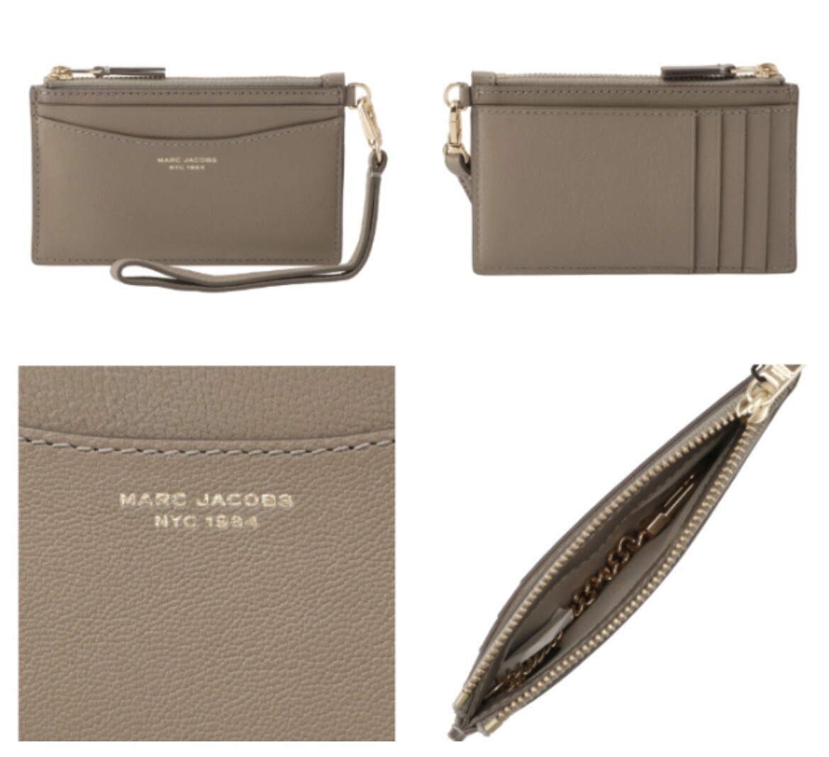 Marc Jacobs S176L03FA22 The Top Zip Wristlet Wallet Leather