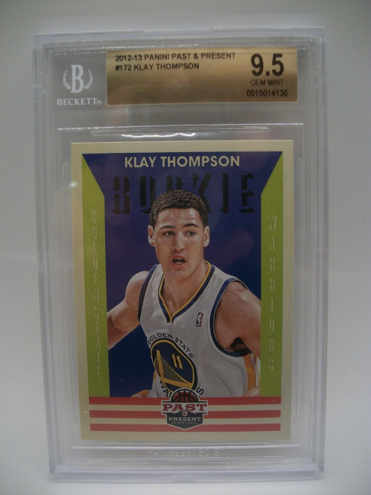 KLAY THOMPSON 2012-13 Panini Past & Present #172 BGS GEM MINT 9.5 Warriors RC