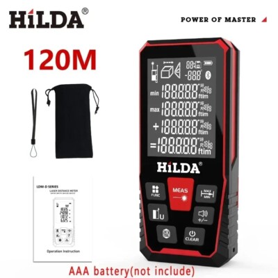 HILDA Laser Distance Meter   50M-120M Rangefinder, Professional Laser Ruler Tool