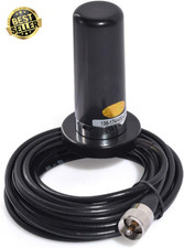 Dual Band VHF UHF Ham Radio Antenna PL259 Magnetic Base 5M Cable for Mobile Radi