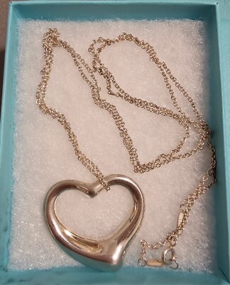【激レア】Old Tiffany heart necklace Vintage Tiffany Style 9K Gold Heart Pendant Necklace – Boylerpf