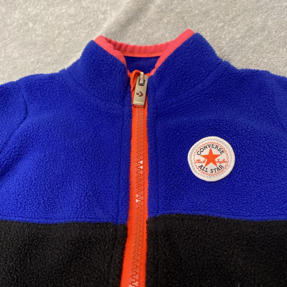 Bebé Converse All Star Una Pieza Vellón Cremallera Frontal 6 Meses Baloncesto Deportes Foto 4 de 4