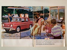 PUBLICITE ANNEES 60 - RENAULT R8 - PEPSI COLA