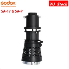 US Godox SA-17 & SA-P Bowens Mount LED Continuous Light Snoot Adapter+Projector