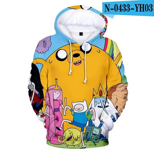Hoodie Adventure Time Finn And Jake The Dog Face 3D Hoodie Sweatshirt Clothes - Picture 32 of 33