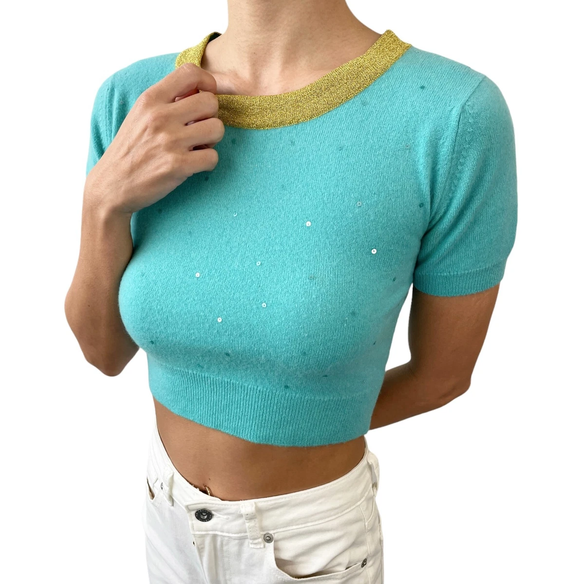 Chanel crop 2025 top sweater