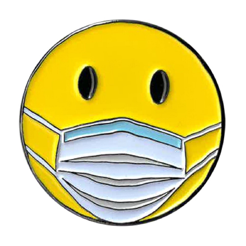 SMILEY MASK Enamel PIN - Novelty Top Quality Backpack Cute Enamel Lapel pin