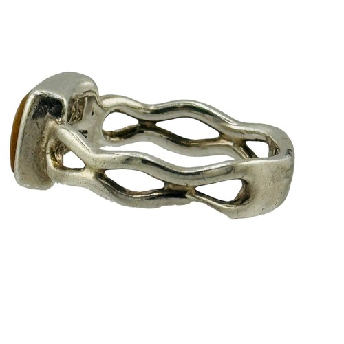 Barse Sterling Silver 925 Yellow Quartz Ring Size 8.25 Designer Southwestern - Picture 5 of 6
