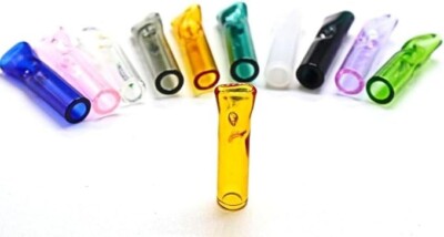 10 Glasfilterspitzen | flache Glas Rotaugenspitzen - einfache Reinigung | zufällige Farben