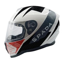 Spada Raiden 2 Thunder Motorcycle Helmet Black White Red