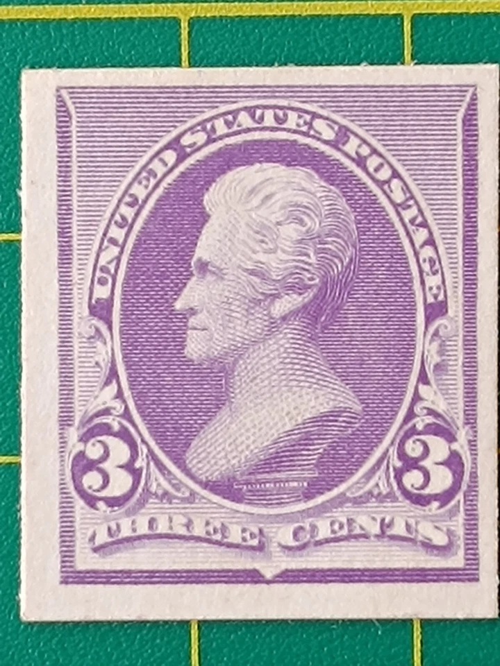 US Stamp, 3c, Trial Color PROOF on Card, VF - Image 2 of 4