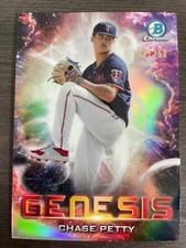 2021 Bowman Chrome Chase Petty Genesis Refractor serial /250