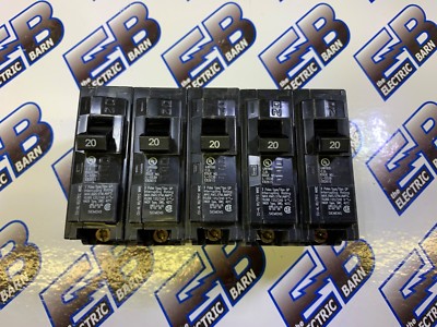 Siemens ITE Gould Q120 Circuit Breaker (LOT OF 5) 20A 120V 1P Plug In -WARRANTY