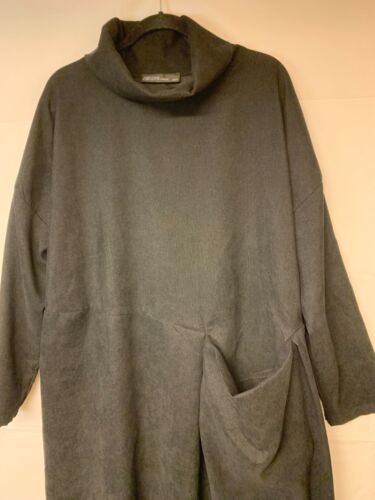 zanzea plus size XXXL dress black corduroy turtleneck lagenlook causal maxi 892 - Picture 2 of 9