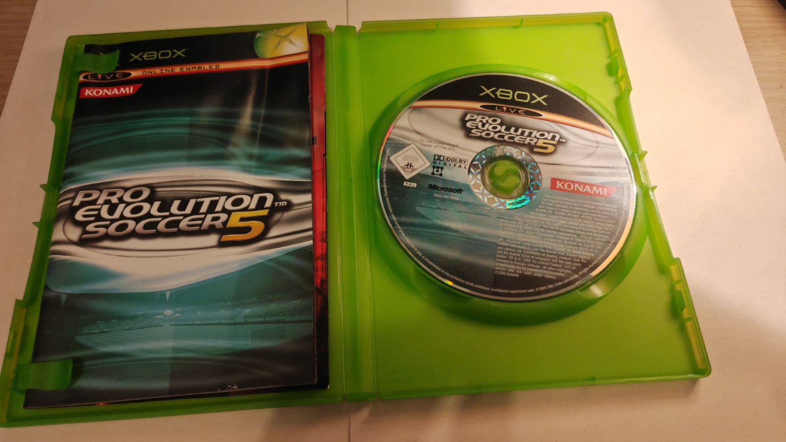 Pro Evolution Soccer 5 (Microsoft Xbox, 2005) - With manual