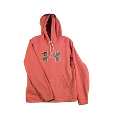 Under Armour ColdGear Realtree Camo Logo Hoodie Women's Large Semi Fitted Fleece