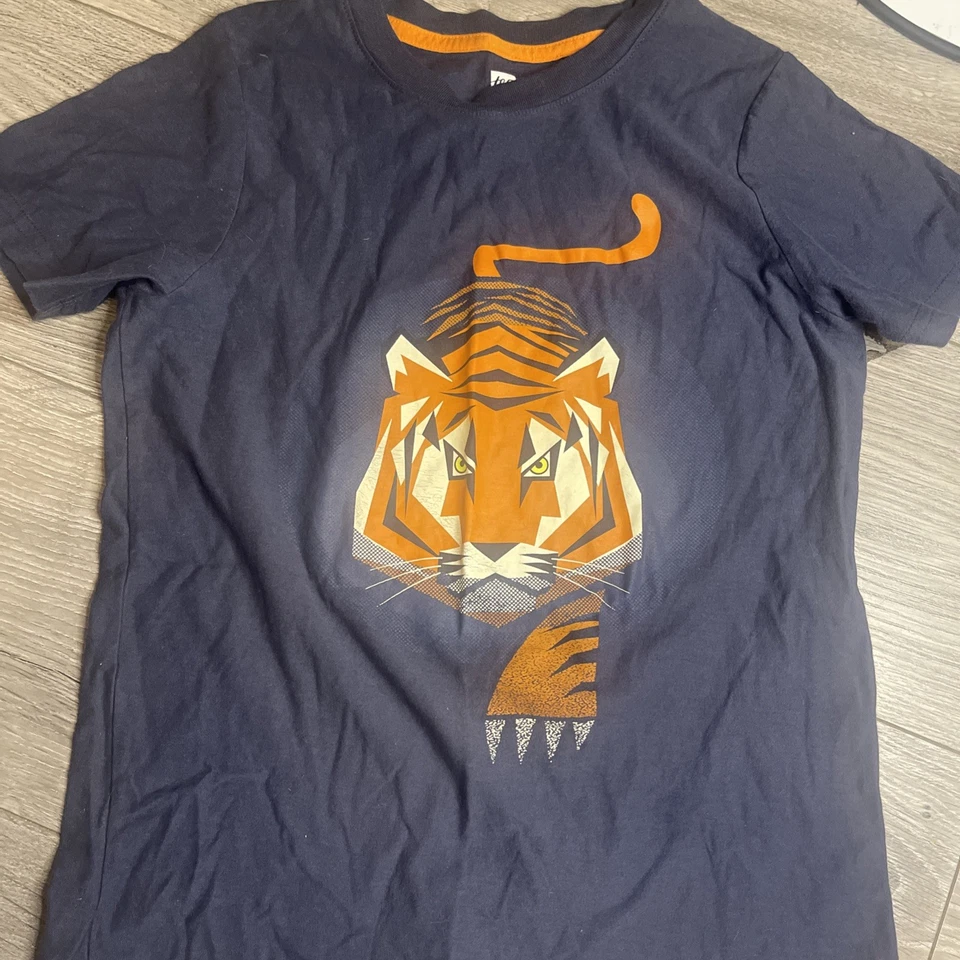 Camiseta Tea Collection Tiger Talla 12 Azul Gris Foto 2 de 4