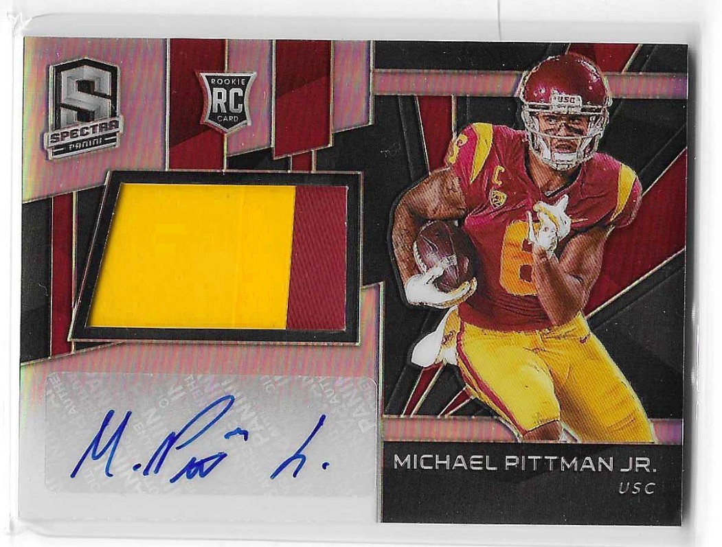 Michael Pittman Jr. Panini Chronicles Draft Picks Spectra Patch Autographs #20 Base