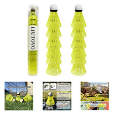 Nylon Badminton Shuttlecocks 12 Pack Birdies Durable Outdoor Indoor Training