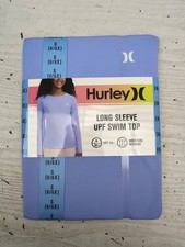 Hurley Top Long Sleeve UPF Swim Top Lavender Youth Girl's S 6/6X  A33