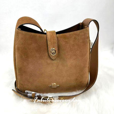 Coach Hadley Convertible Shoulder/Crossbody Bag In Suede/Gold/Sienna CCG43 NWT
