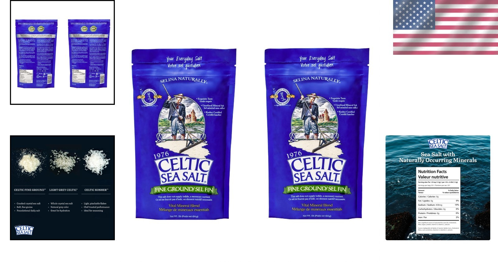 Elevate Meals with Fine Ground Mineral Sea Salt, 2-Pack, 1 lb Bags - Kosher