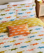 Scion Mr Fox Birthday KING Duvet Cover Set - NEW