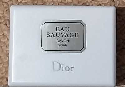DIOR EAU SAUVAGE SOAP BOX & DISH     EMPTY