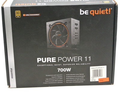 beQuiet Pure Power 11 80 Plus gold  700 W in OVP Netzteil '' sehr gut '' *HÄNDLER*