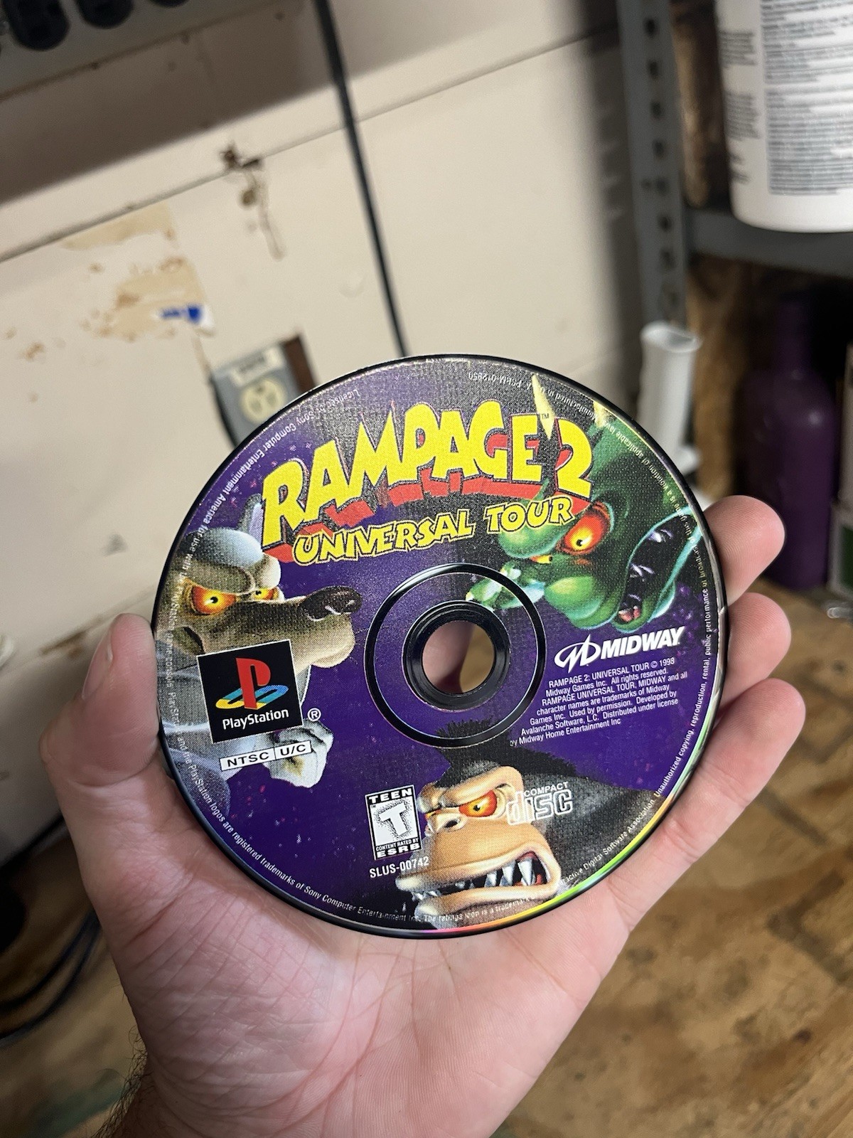 Rampage 2 Universal Tour PS1 Disc Only Tested Working