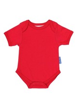 Toby Tiger Baby Body aus Bio-Baumwolle in Rot, unifarben