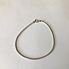 Sterling Silver FAS Italy Snake Chain 7” 1.6mm Bracelet 2.77grams (E)