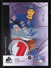 2025-26 SP Game-Used Authentic Rookie Purple Autograph Patch Gabe Perreault #/10