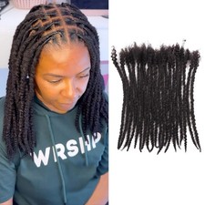 Textured Loc Extensions Human Hair,8-16inch 0.4cm 0.6cm And 0.8cm Human Hair ...