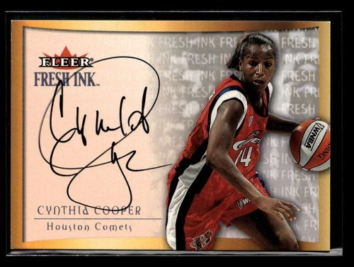 2000 Fleer Ultra WNBA Cynthia Cooper Auto Fresh Ink Houston Comets ES9036