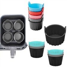 6 Stück Mehrzweck Silikon Auflaufförmchen für Luft Friteuse Backen Muffins Cu