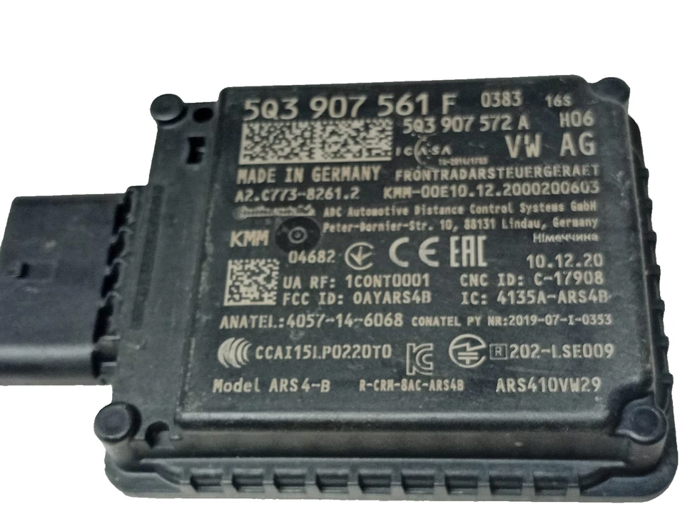 Audi A1 Radar Sensor Cruise Control Unit ECU 2018–2025 5Q3907561F OEM - Image 2 of 4