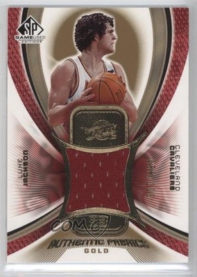 2005 SP Game Used Edition Authentic Fabrics Gold 56/100 Luke Jackson #AF-LU 2d0
