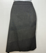 Ann Taylor Curvy Fit Skirt sz 14 Gray Pencil Corporate Office Workwear NEW