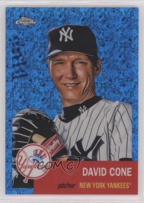 2022 Chrome Platinum Anniversary Blue Mini-Diamond Refractor David Cone 0d08