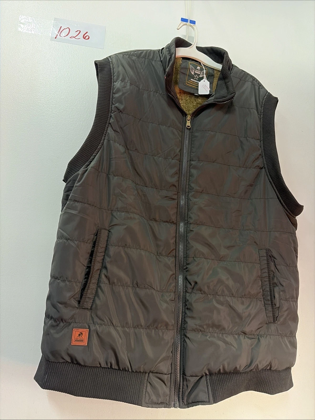 Authentic Cool Choice Mens 2XL Black Full Zip OutdoorPuffer Vest Sherpa Lined image 1