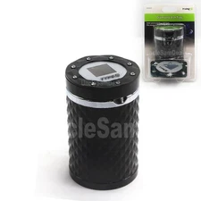 TYPE-S BLACK DIAMOND PRINT CAR ASH TRAY ASHTRAY WITH SOLAR POWER LED LIGHT LID