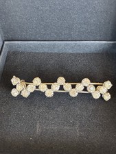 Barrette Hair Clip 19 Rhinestones Silver Tone VTG, Possibly Antique