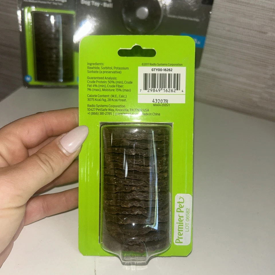 Anillo Premier para mascotas bola de juguete para perro, mediano con 2 paquetes (16) anillos adicionales Foto 3 de 4